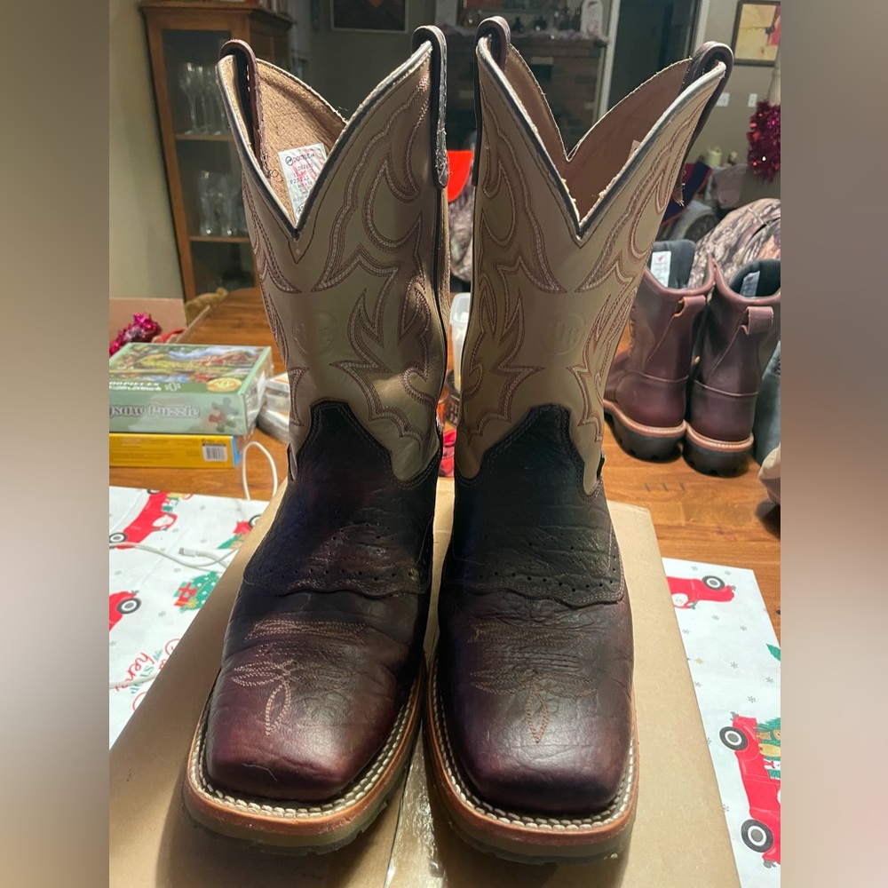 DOUBLE H BOOTS DH4305 11D ICE ROPER WESTERN WORK BOOTS BROAD SQUARE SOFT TOE